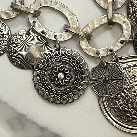 Lost in the 🔥 Multi-Textured Charm Bib Necklace - Picture 5 of 8